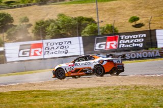 Sonoma, Sonoma Raceway, 42, Parker DeLong, TechSport Racing, Toyota GR86, Soundgear, JA, Toyota GR Cup, Practice - P3, California, GRCup, Test Session
 | SRO Motorsports Group