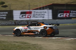 #42 Toyota GR86 of Parker DeLong, TechSport Racing, GR Cup, Am, SRO America, Sonoma Raceway, Sonoma, CA, Mar 27 - 29, 2026
 | Fred Hardy | www.echoandorigin.studio &copy;2026