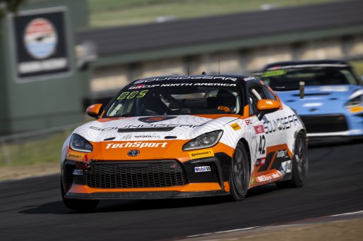 #42 Toyota GR86 of Parker DeLong, TechSport Racing, GR Cup, Am, SRO America, Sonoma Raceway, Sonoma, CA, Mar 27 - 29, 2026
 | Fred Hardy | www.echoandorigin.studio &copy;2026