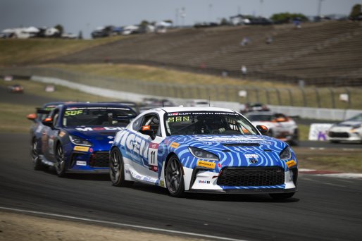 #11 Toyota GR86 of Garrett Manes, RVA Graphics Motorsports by Speed Syndicate, GR Cup, Am, SRO America, Sonoma Raceway, Sonoma, CA, Mar 27 - 29, 2026
 | Fred Hardy | www.echoandorigin.studio &copy;2026