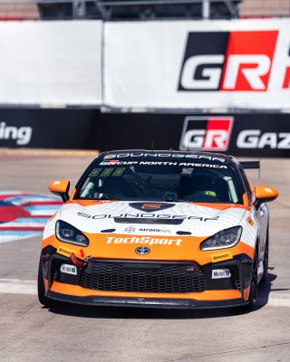 Arlington, Arlington Grand Prix, 42, Parker DeLong, TechSport Racing, Soundgear, Toyota GR86, Trevor Travis / TGRNA, Toyota GR Cup, Practice - P2, Texas, GRCup
 | SRO Motorsports Group