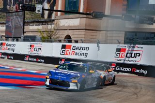 \Java House Grand Prix of Arlington#1\, Java House Grand Prix of Arlington, 98, Max Schweid, RVA Graphics Motorsports by Speed Syndicate, SEGRA, Toyota GR86, 42, Parker DeLong, TechSport Racing, Soundgear, Bella Galloway / TGRNA, Toyota GR Cup, Round1 - R | SRO Motorsports Group