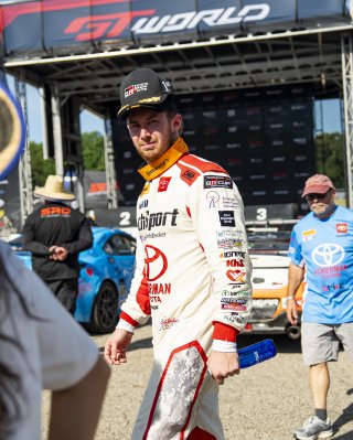 The Toyota GR Cup  Round 7 - R1 in Braselton, Georgia on Saturday, June 13, 2026.

Podium, Round 7 - R1 
15, Spike Kohlbecker, TechSport Racing, Toyota GR86, Ackerman Toyota

Photo by
&mdash; JA | SRO Motorsports Group