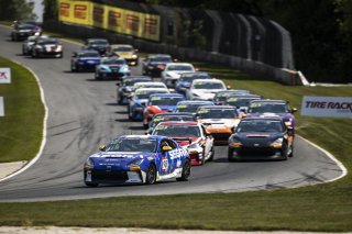 Race 2 Start, #98 Toyota GR86 of Max Schweid, RVA Graphics Motorsports by Speed Syndicate, GR Cup, Am, SRO America, Road America, Elkhart Lake, WI, Aug 27 - 30, 2026
 | Fred Hardy | Echo & Origin | www.echoandorigin.studio &copy;2026
