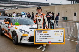 Indianapolis, Indianapolis Motor Speedway, 42, Parker DeLong, TechSport Racing, Toyota GR86, Soundgear, Bella Galloway / TGRNA, Toyota GR Cup, Qualifying - Q2, Indiana, GRCup
 | SRO Motorsports Group