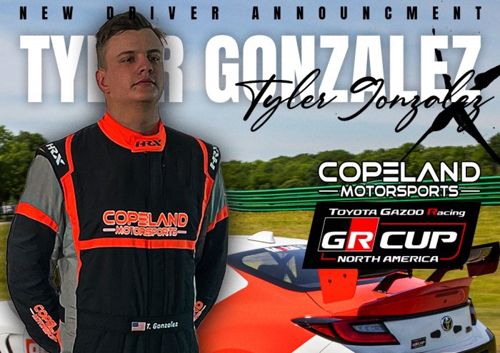 Toyota Development Driver Tyler Gonzalez Set for Inaugural  Toyota GR Cup Season with Copeland Motorsports